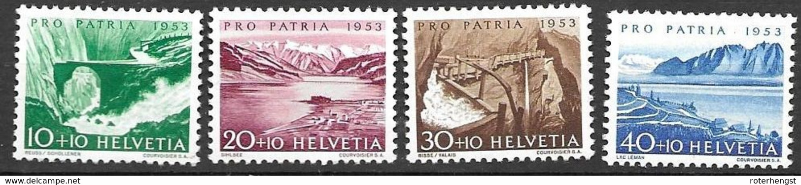 5 Stamps Switzerland Mnh ** 1953 Pro Patria 15 Euros (complete Set - Small Value Missing Only On Scan) - Sonstige & Ohne Zuordnung