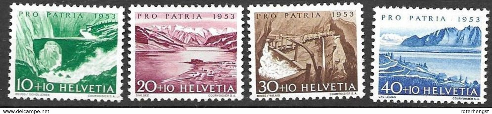 5 Stamps Switzerland Mnh ** 1953 Pro Patria 15 Euros (complete Set - Small Value Missing Only On Scan) - Andere & Zonder Classificatie