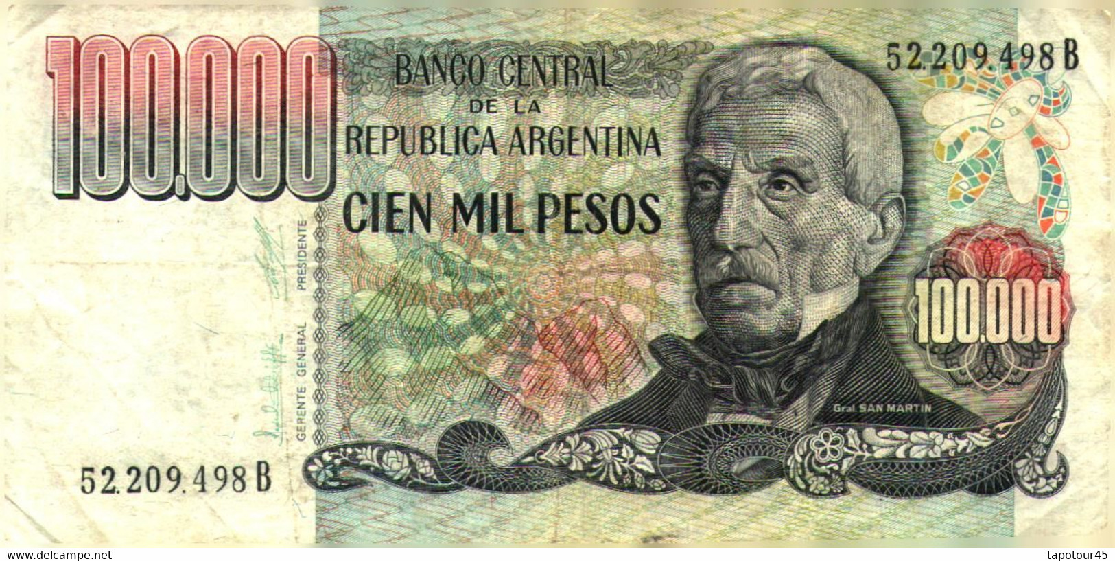 Billet >  Argentine > 100 000 Pesos - Argentina