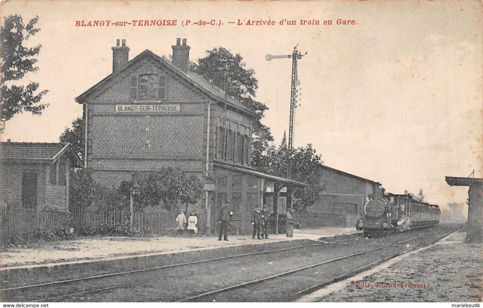 Blangy Sur Ternoise - L'arrivée D'un Train En Gare - Autres & Non Classés