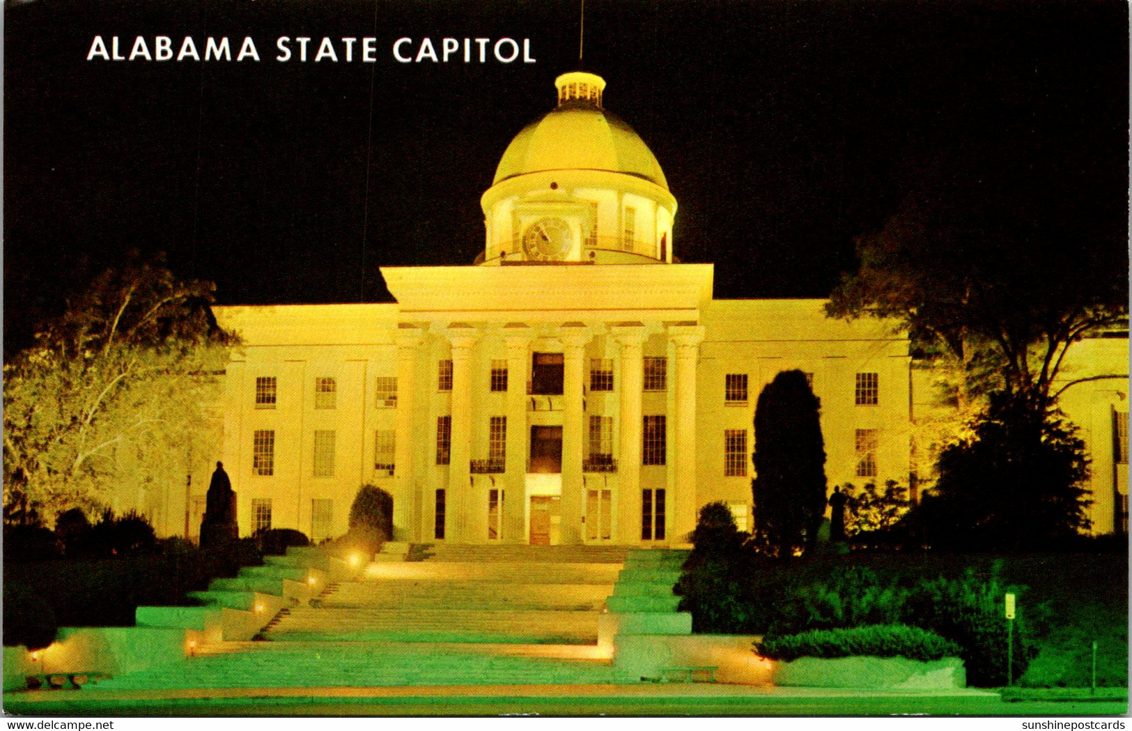 Alabama Montgomery State Capitol Building At Night - Montgomery