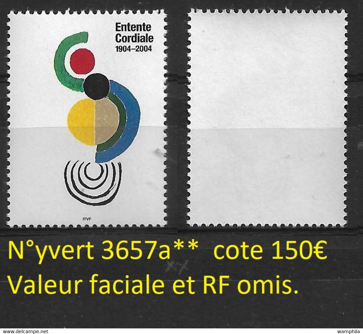 France N°3657a** Variété Sans Valeur Faciale Et Sans RF Cote 150€ - Neufs