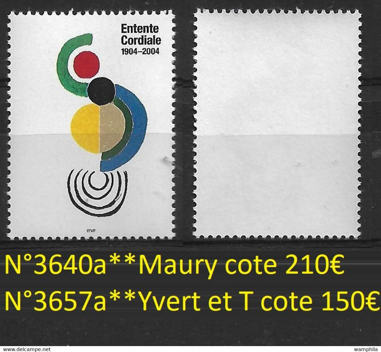 France N°3640a** Variété Sans Valeur Faciale Et Sans RF Cote Maury: 210€ - Neufs