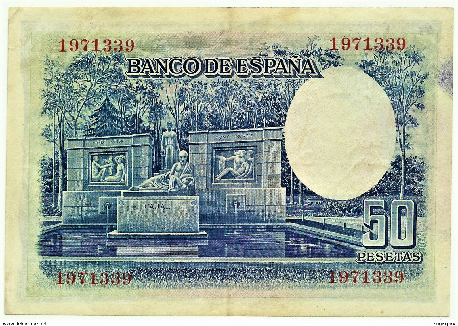 ESPAÑA - 50 Pesetas - 22.07.1935 - Pick 88 - Santiago Ramon Y Cajal - II Republica - 50 Pesetas