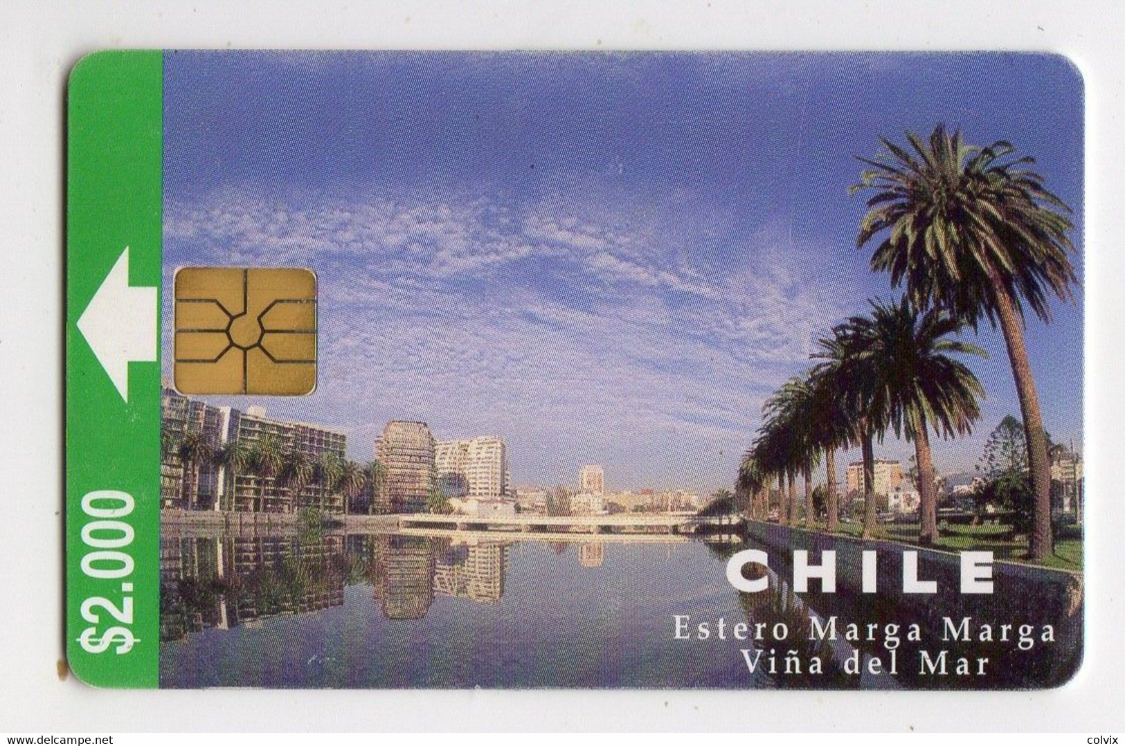 CHILI TELECARTE CHI-C-42 CTC 2000$  VINA DEL MAR Date 11/97  100 000 Ex Palmier - Chili