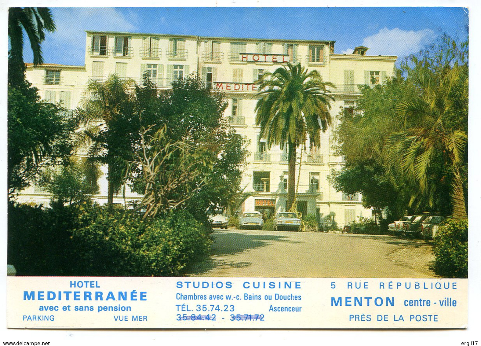 06500 MENTON - Lot De 7 CPM - Plages Privées - Hôtel Méditerranée - Monastère N-D De L'Annonciade - Fêtes Du Citron - Menton