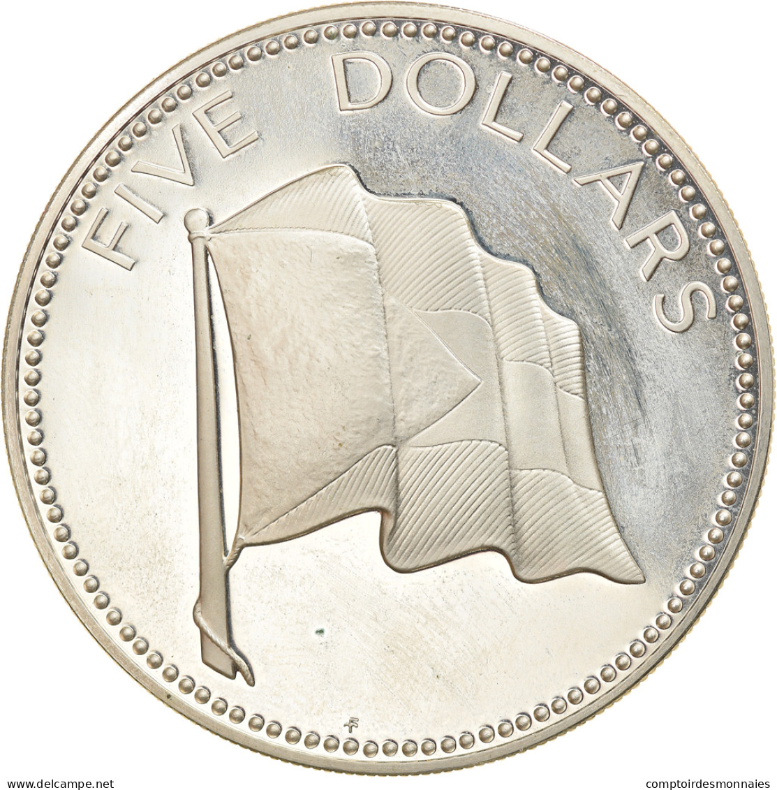 Monnaie, Bahamas, Elizabeth II, 5 Dollars, 1975, Franklin Mint, U.S.A., Proof - Bahamas