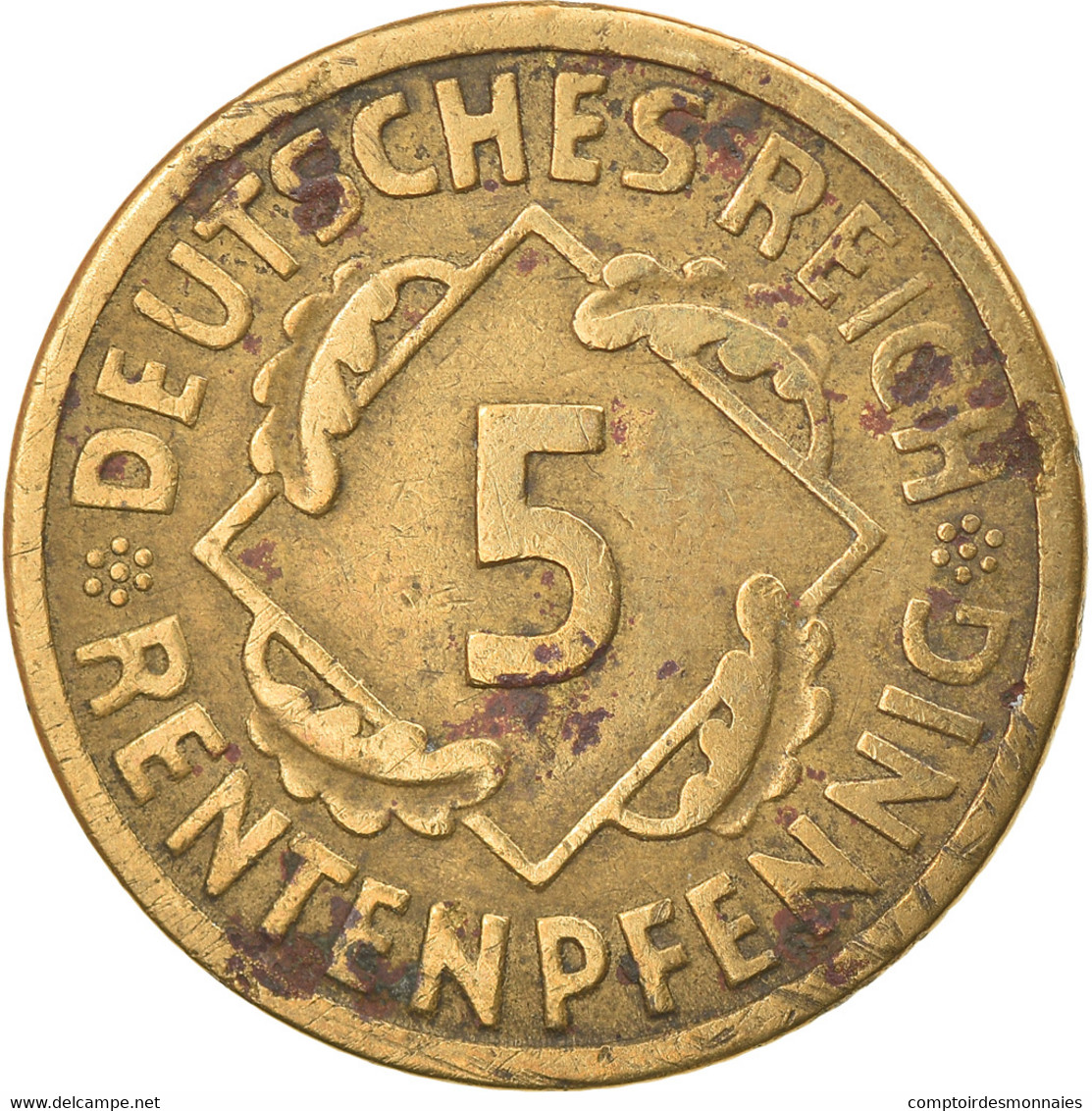 Monnaie, Allemagne, République De Weimar, 5 Rentenpfennig, 1923, Berlin, TB+ - 5 Rentenpfennig & 5 Reichspfennig