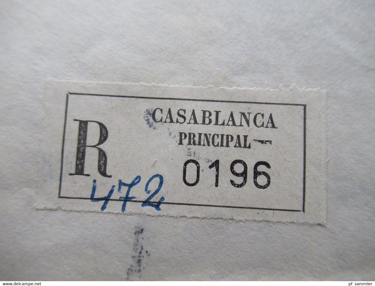 Ex Franz. Kolonie Marokko Einschreiben Casablanca Principal Umschlag The American Express Company Inc. - Maroc (1956-...)
