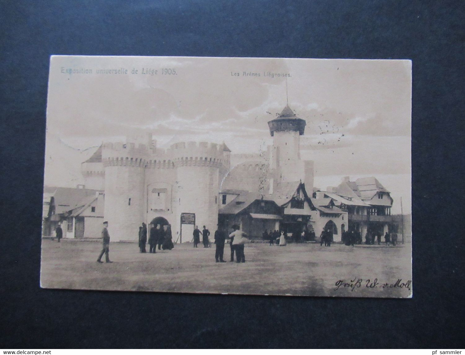 Belgien 1905 Exposition Universelle De Liege Les Arenes Liegeoises Weltausstellung Stempel Annevoie - Cöln - Expositions