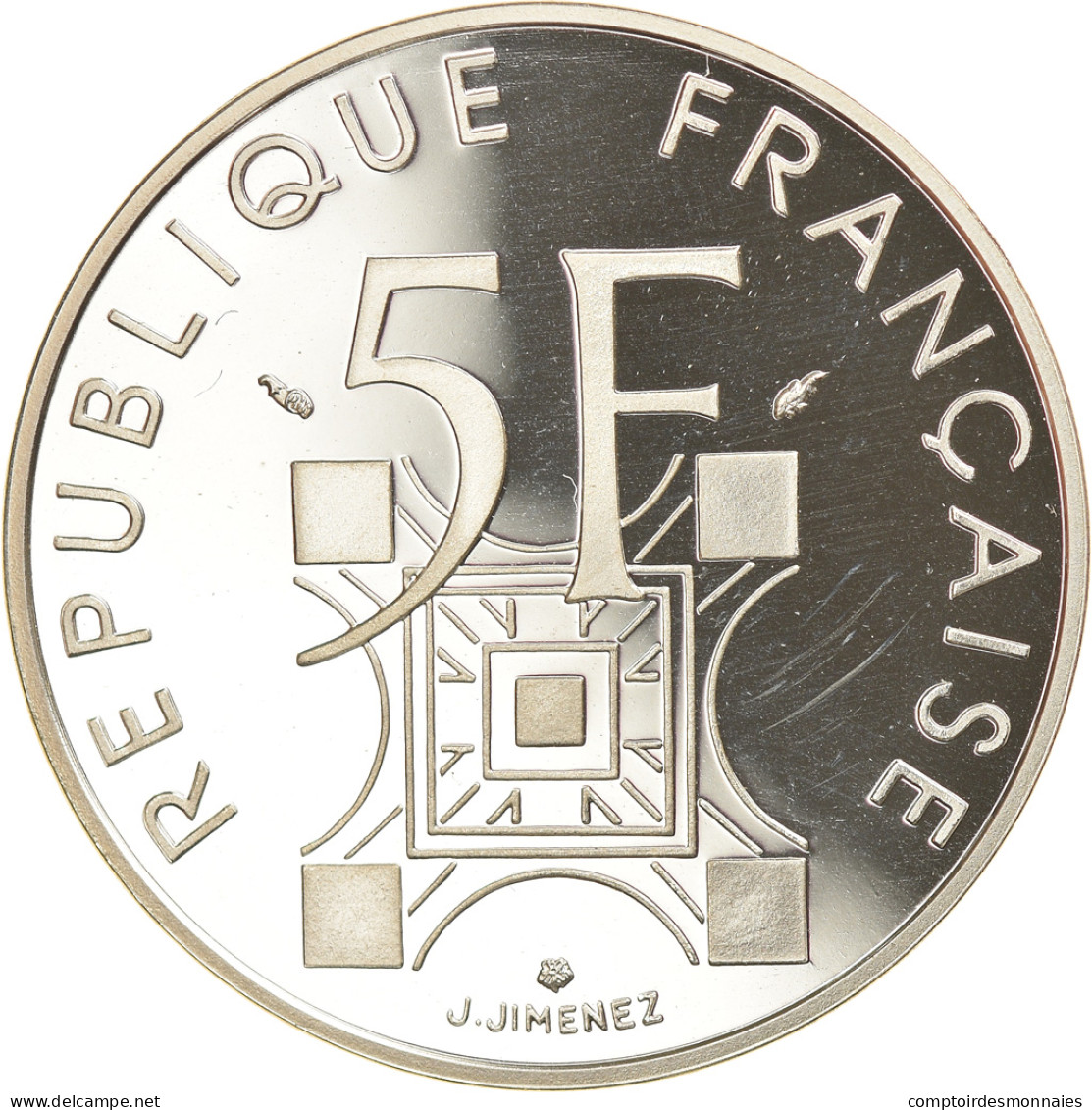 Monnaie, France, Tour Eiffel, 5 Francs, 1989, Paris, FDC, Nickel, Gadoury:772 - J. 5 Francs