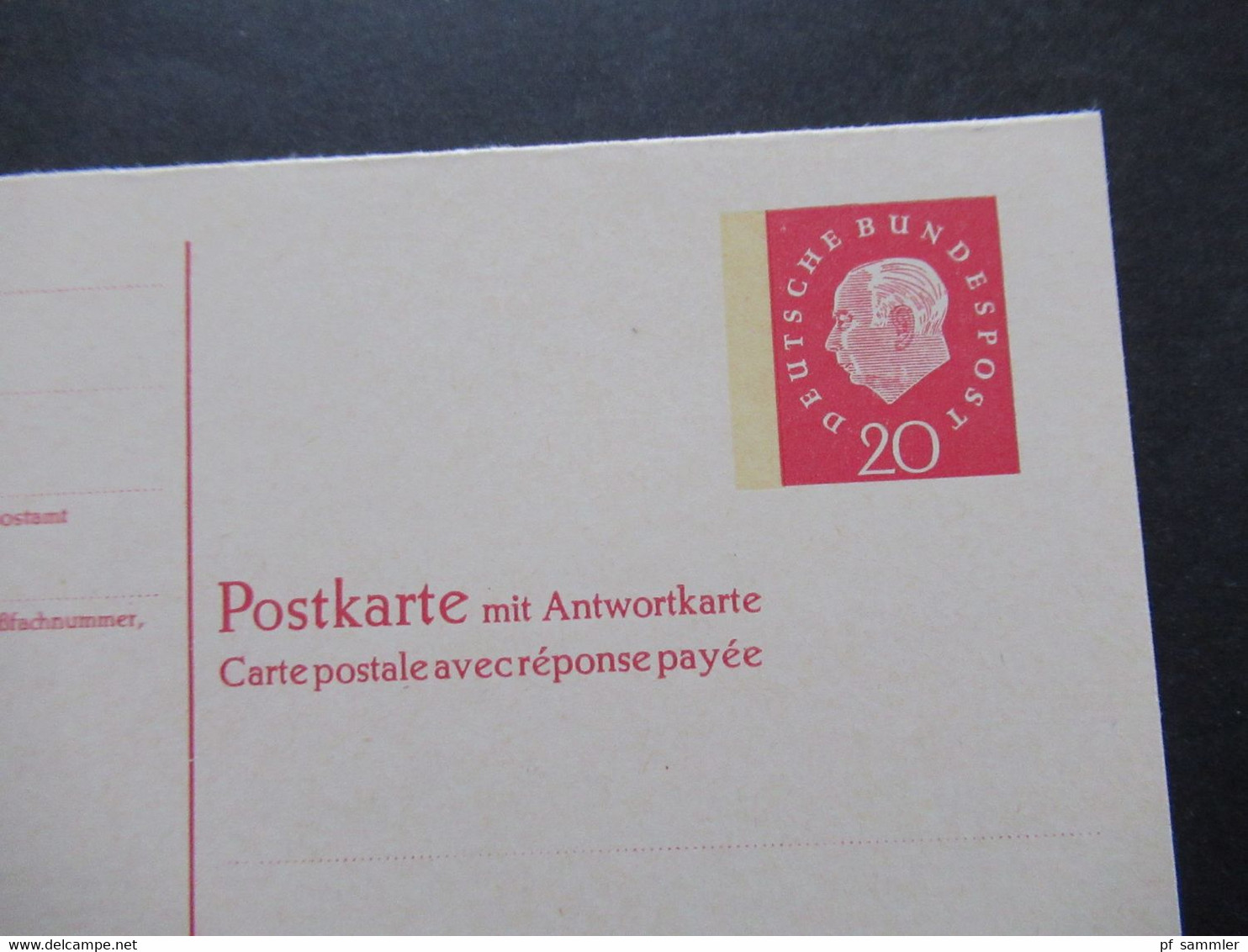 BRD 1960 Heuss Ganzsache Doppelkarte P 47 Frage / Antwort 20 / 20 Ungebraucht - Postkaarten - Ongebruikt