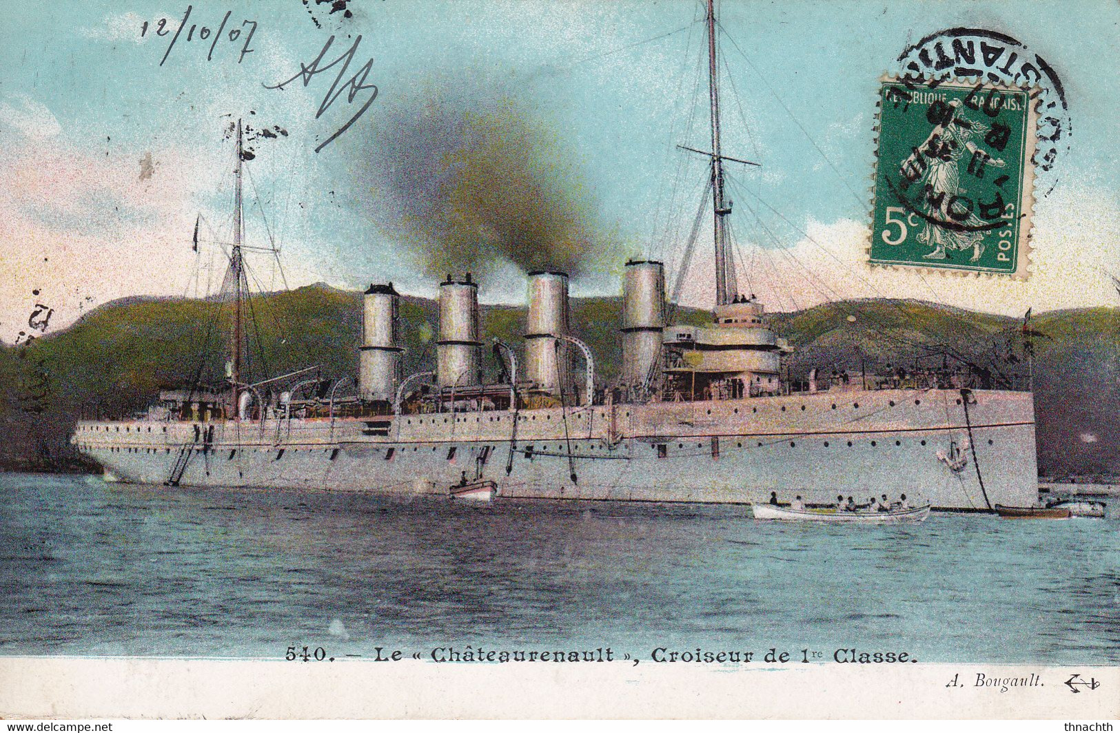 1907 BONE Marine Militaire Française Le Chateaurenault Croiseur De 1ere Classe - Otros & Sin Clasificación