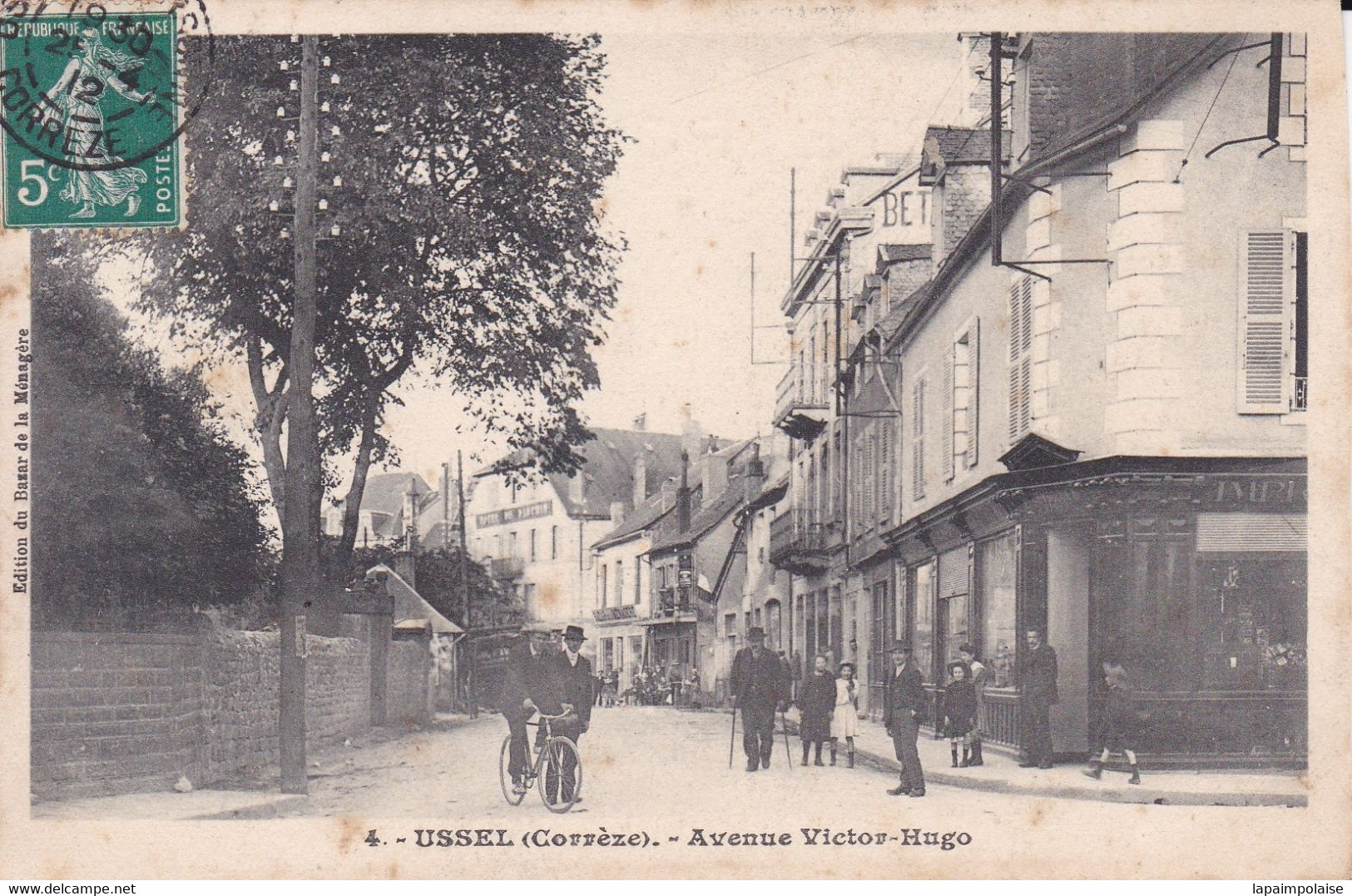 [19] Corrèze  Ussel Avenue Victor Hugo Imprimerie Coin De La Rue - Ussel