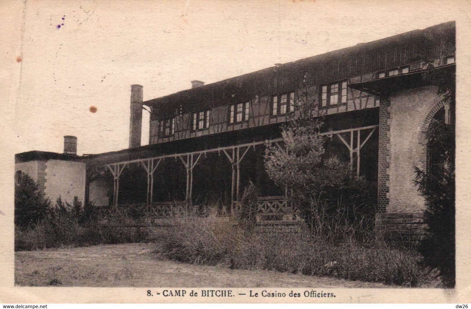 Casernes - Camp De Bitche - Le Casino Des Officiers En 1927 - Edition Henri Schell - Carte Sépia N° 8 - Barracks