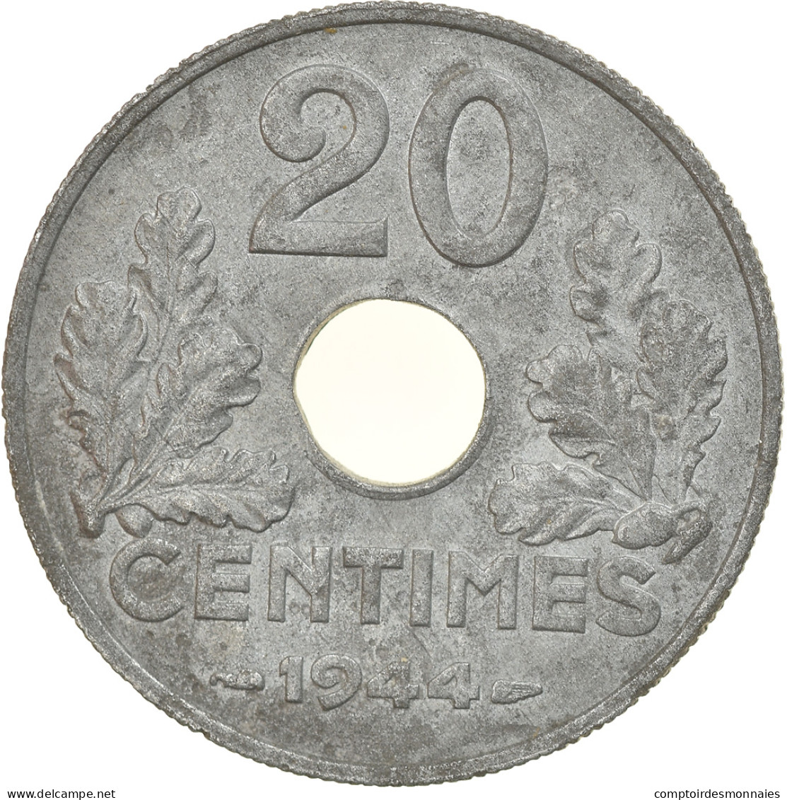 Monnaie, France, État Français, 20 Centimes, 1944, Paris, SUP, Zinc - E. 20 Centimes