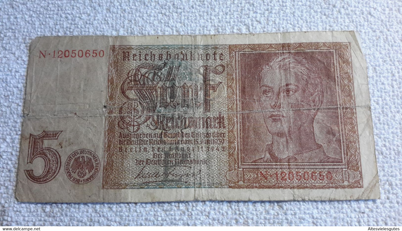 Reichsbanknote 5 Reichsmark 1942 Banknote Deutsches Reich - 1939-45