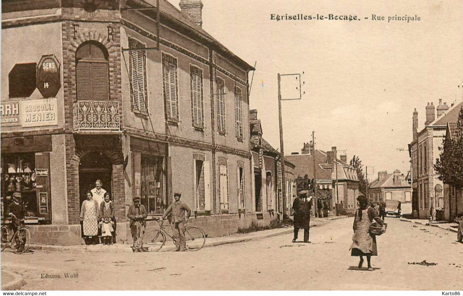 égriselles Le Bocage * La Rue Principale Du Village * Magasin Commerce * Villageois - Egriselles Le Bocage