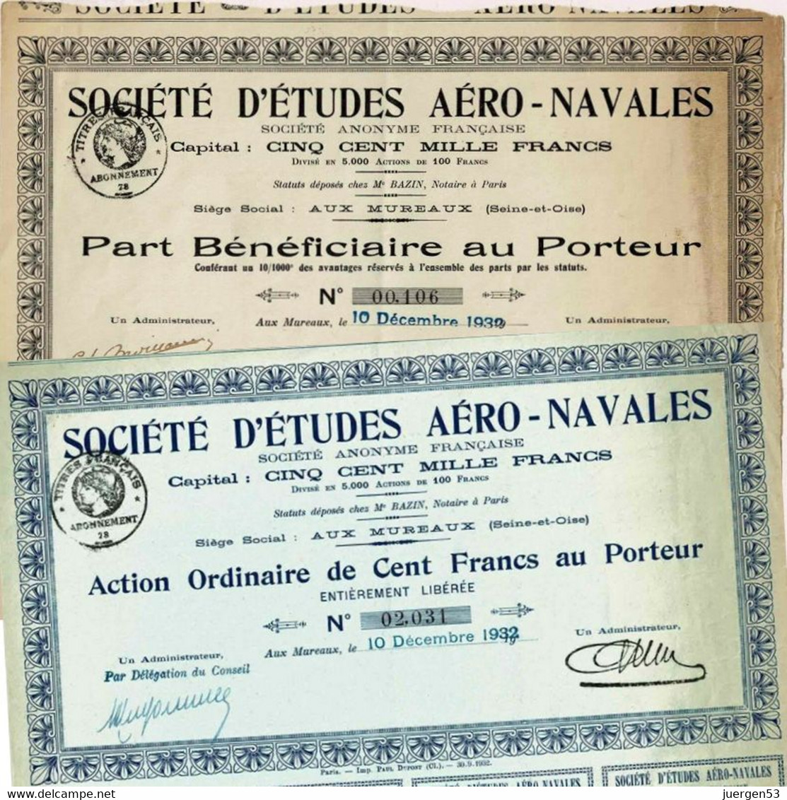 Occasion: 2 X Études Aéro-Navals - Aviation