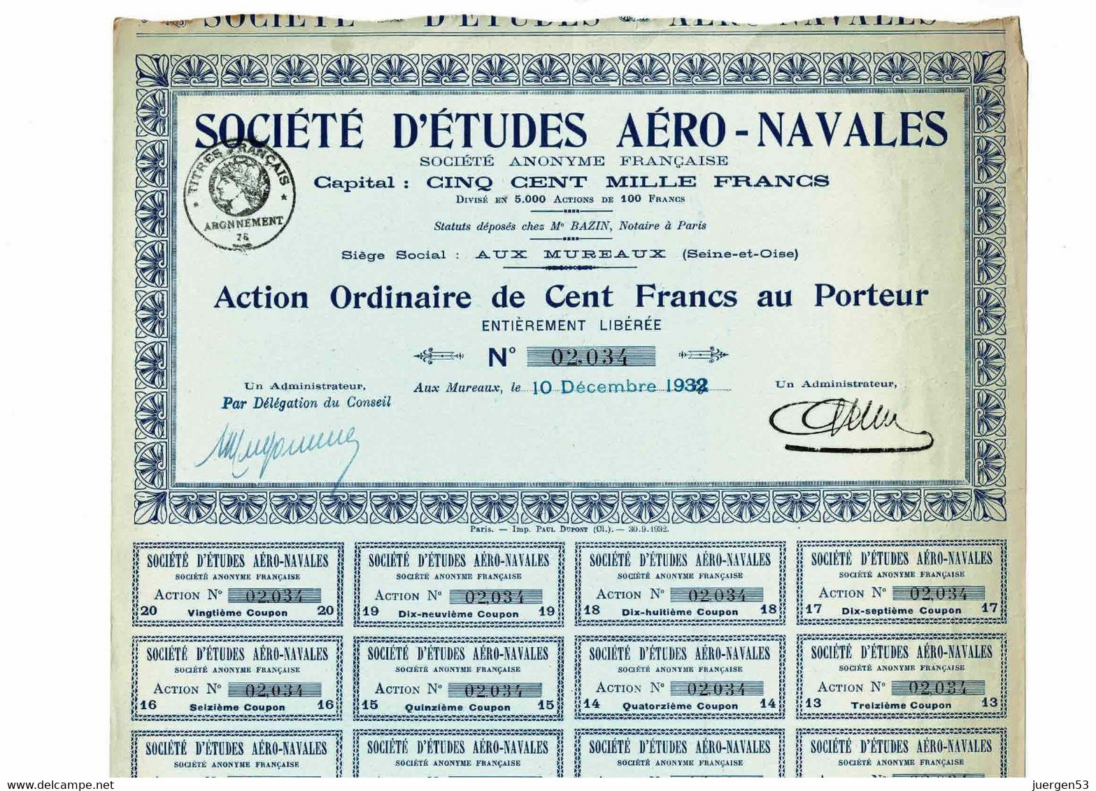 Occasion: 2 X Études Aéro-Navals - Luchtvaart
