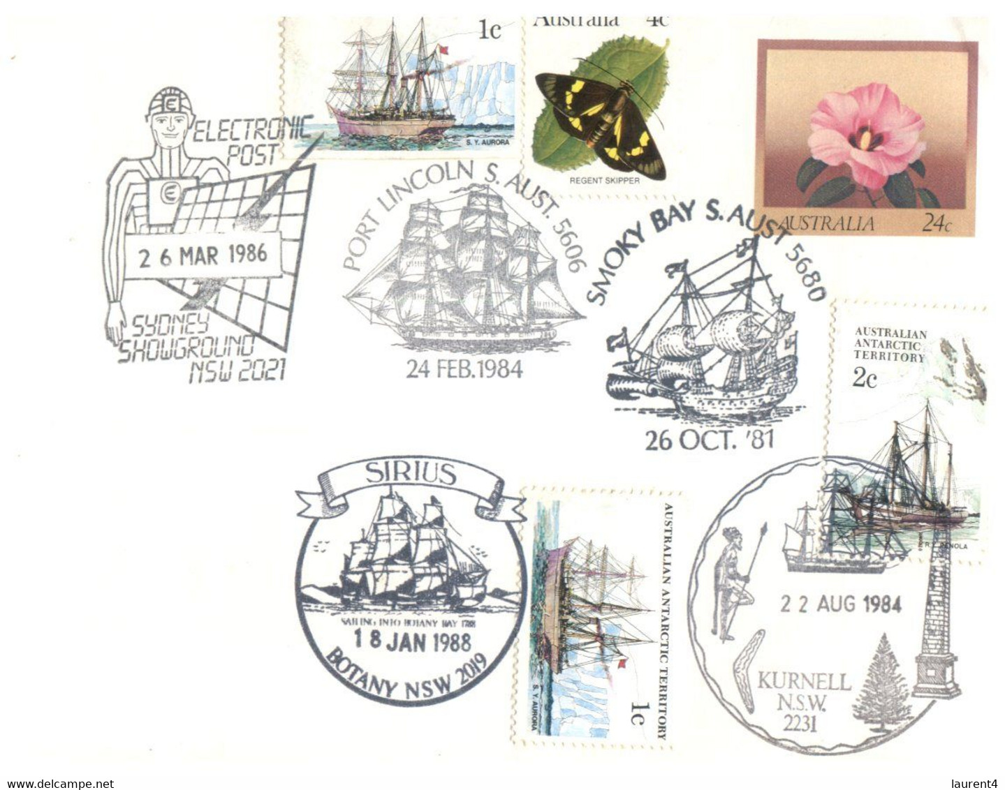 (FF 19) Australia - Australia Many Sailing Ship Postmarks - 1980's - Sonstige & Ohne Zuordnung