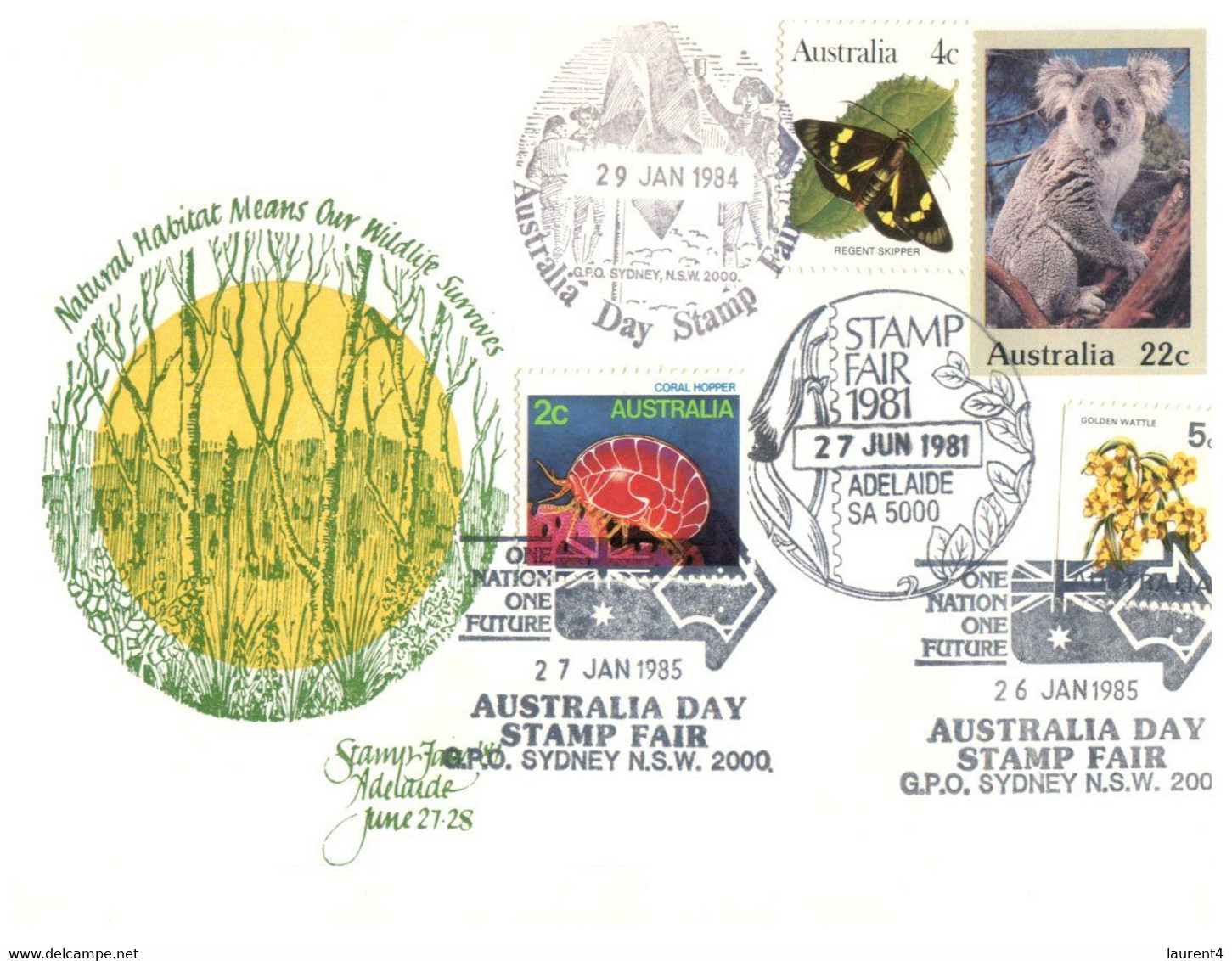 (FF 19) Australia - Nartural Habitats Wildlife (2 Covers 1980's) - Autres & Non Classés