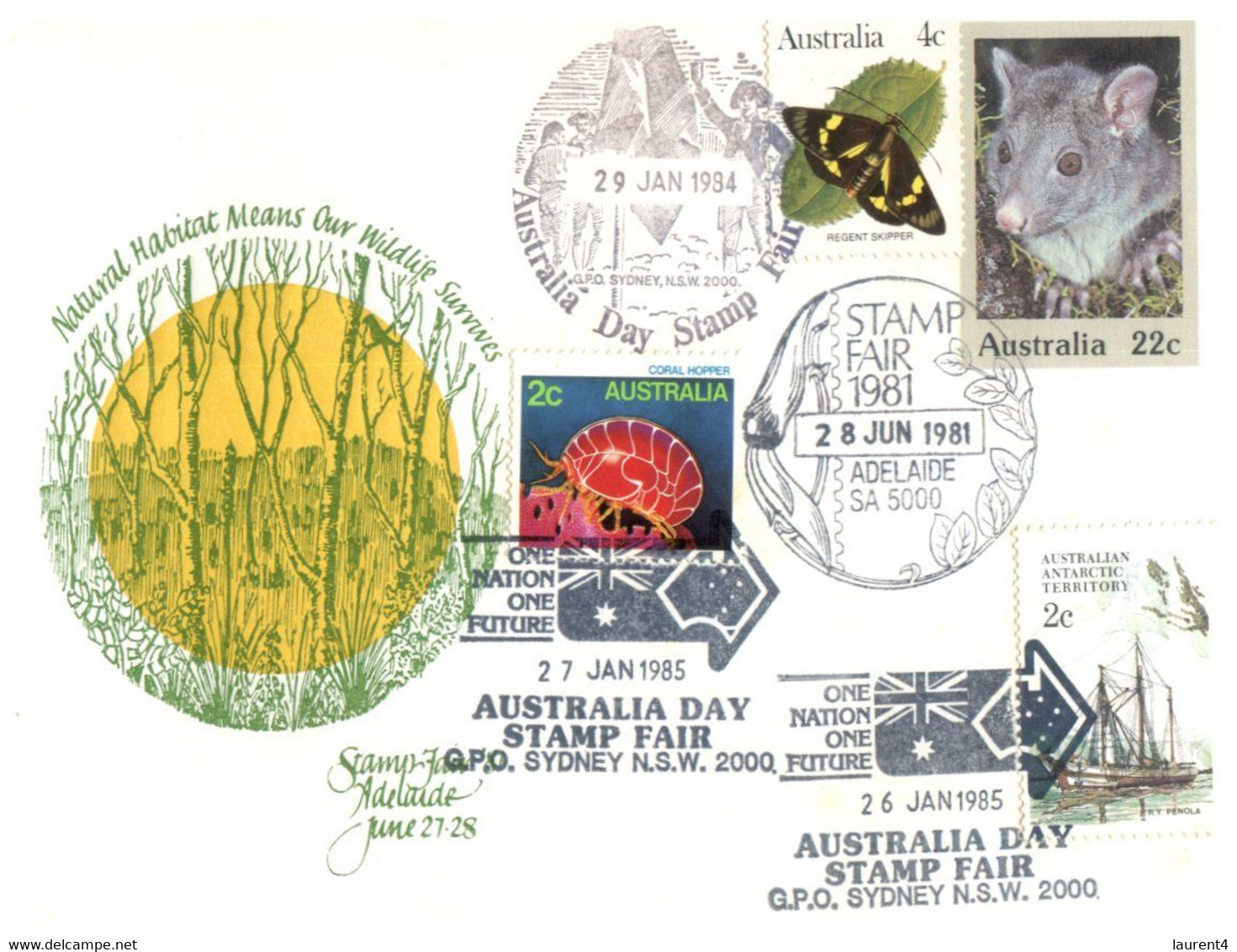 (FF 19) Australia - Nartural Habitats Wildlife (2 Covers 1980's) - Autres & Non Classés
