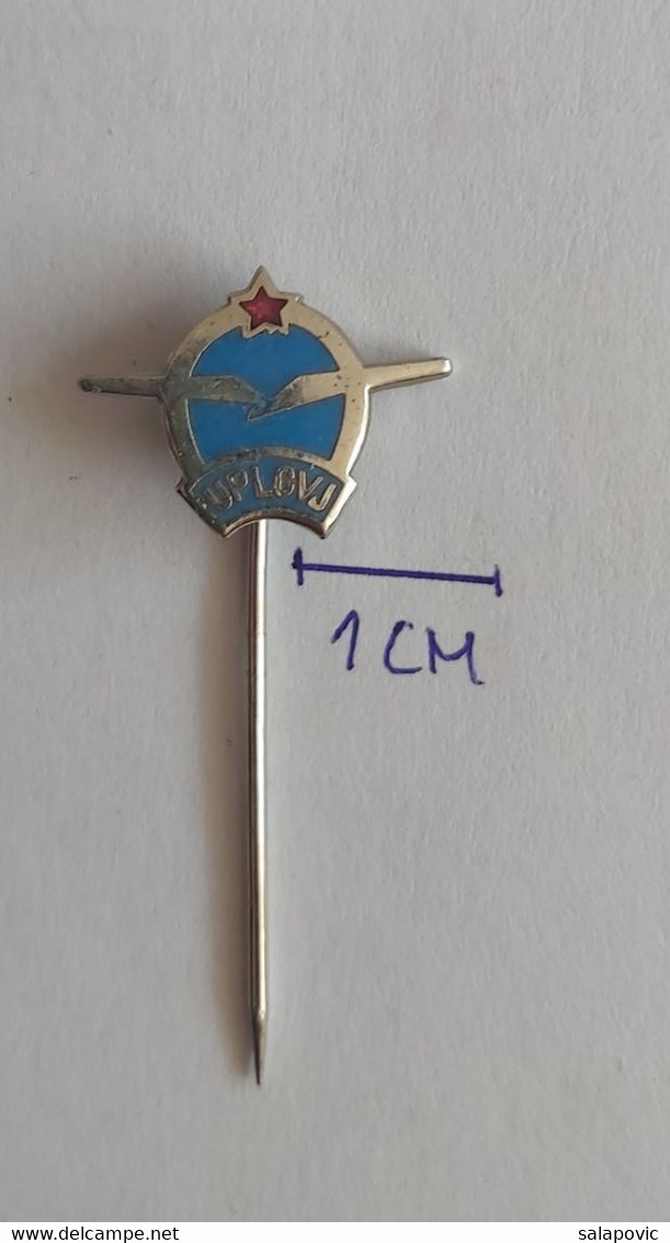 Airplane / Airlines - UPLCVJ,   Association Pilot Light Civil Aircraft Of Yugoslavia PINS BADGES P4/6 - Avions