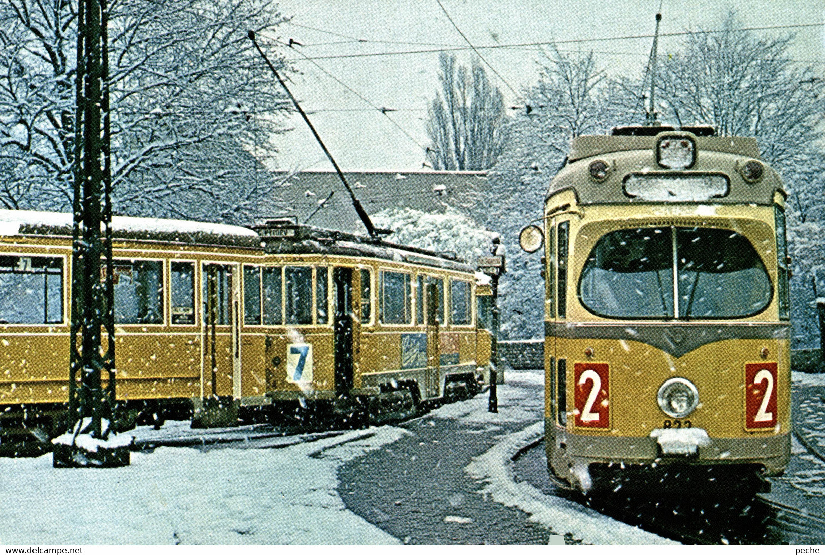 N°9444 R -cpsm Tramway Au Danemark Sous La Neige - Strassenbahnen