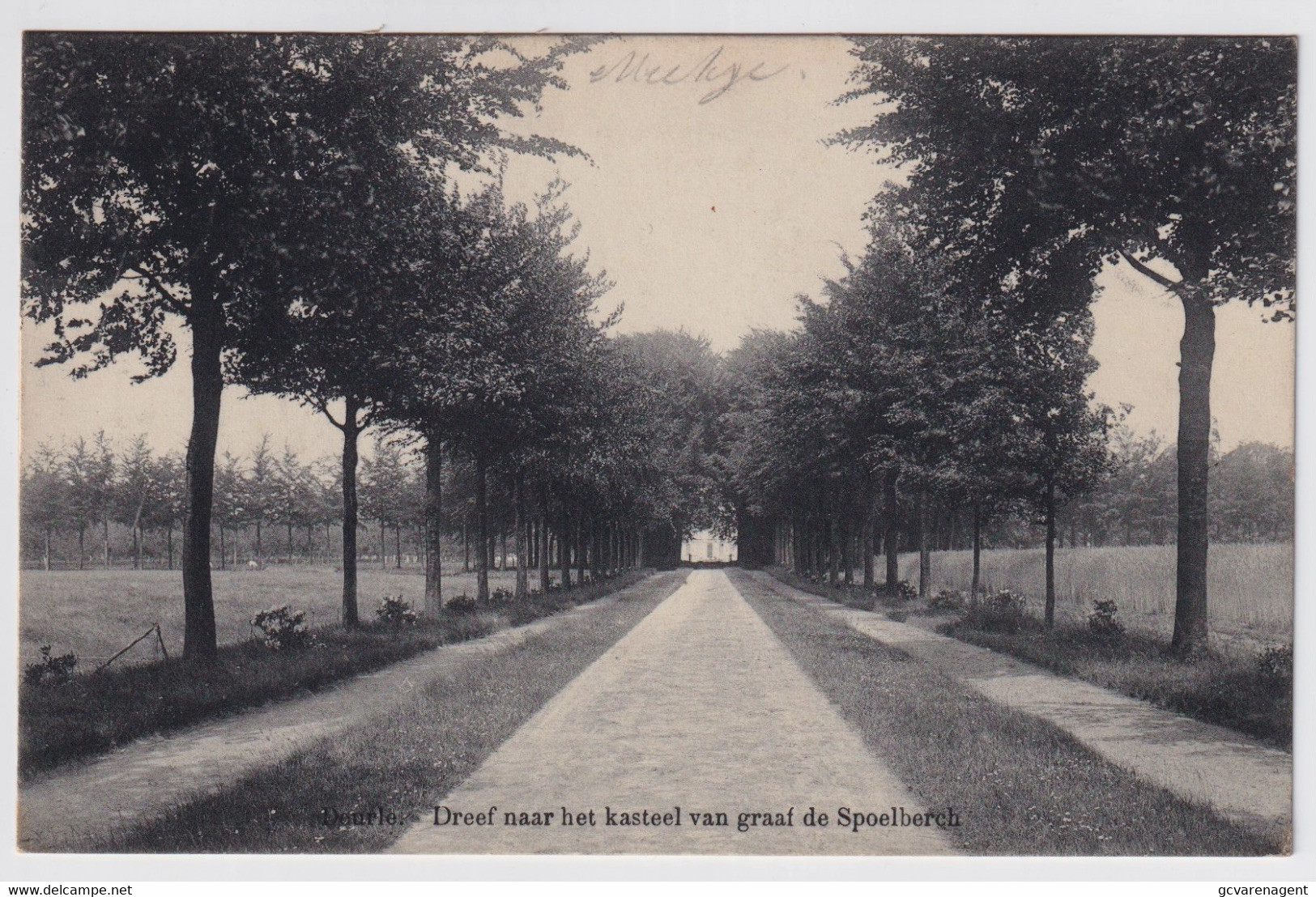 DEURLE  DREEF NAAR HET KASTEEL GRAAF HENRI DE SPOELBERCH   2 SCANS - Sint-Martens-Latem