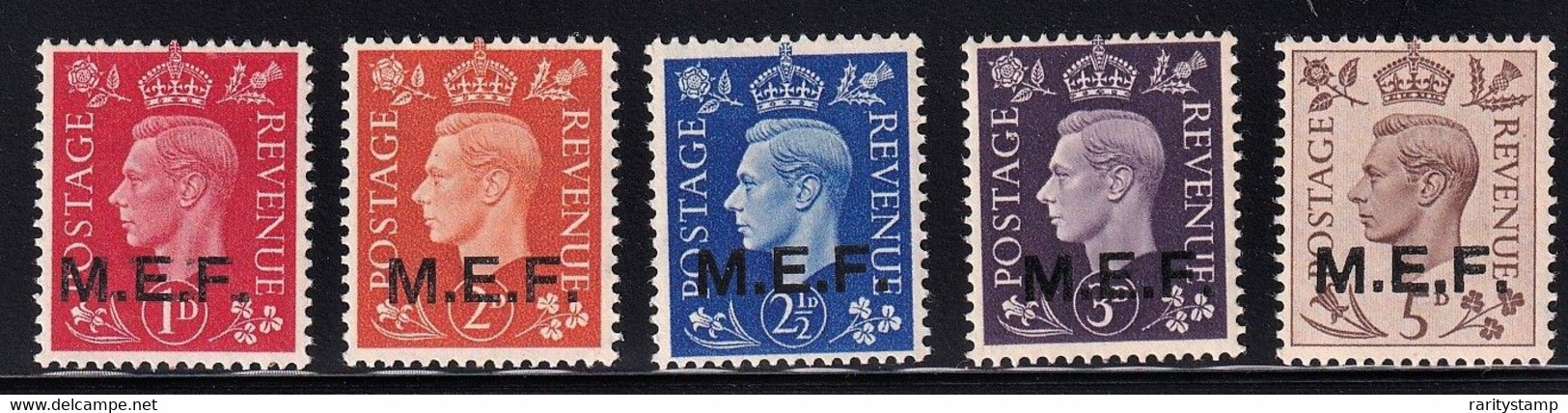 ITALIA COLONIE OCCUPAZIONE INGLESE MEF 1942 TIRATURA DEL CAIRO SASS. 1/5 MNH ** CERTIFICATO SORANI 2006 LUSSO - Britische Bes. MeF