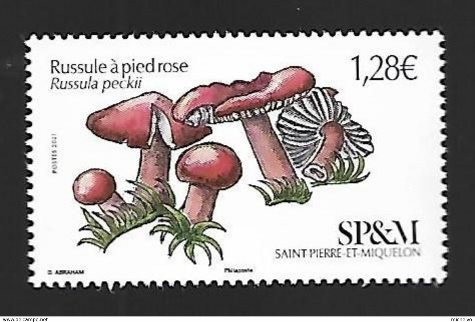 SP & M 2021 - Yv N° 1254 ** - Russule à Pied Rose - Neufs