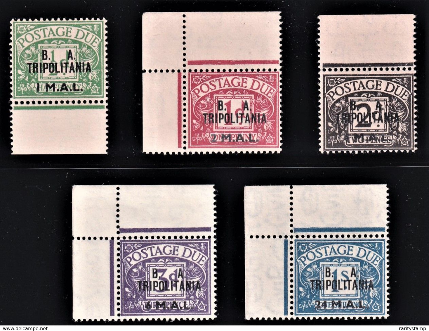 ITALIA COLONIE OCCUPAZIONE INGLESE B A TRIPOLITANIA 1950 SEGNATASSE SASSONE S.21 MNH** LUSSO - Tripolitania