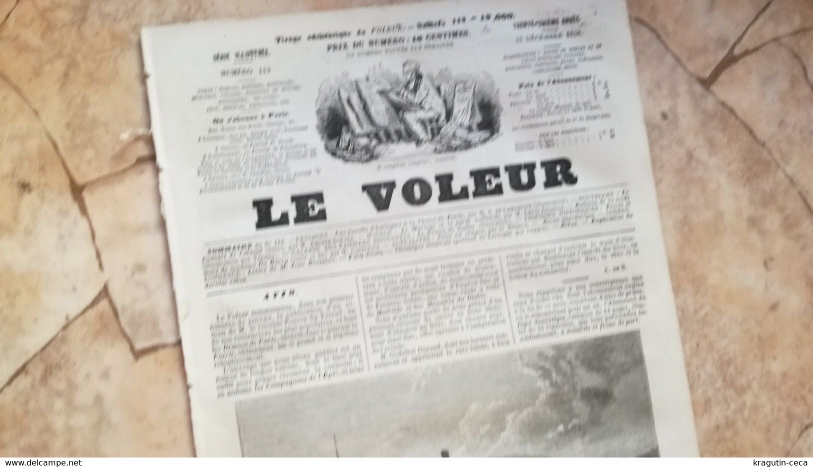 1858 LE VOLEUR VINTAGE FRANCE FRENCH MAGAZINE NEWS Newspapers NOVELS Narrative SHORT STORY STORIES Jura Suisse Pantheon - Magazines - Before 1900