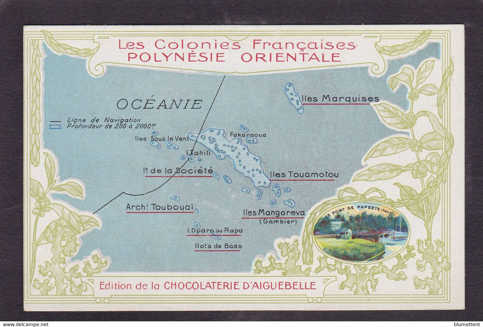 CPA Tahiti Océanie Polynésie Française Non Circulé Publicité Chocolat Aiguebelle - Tahiti
