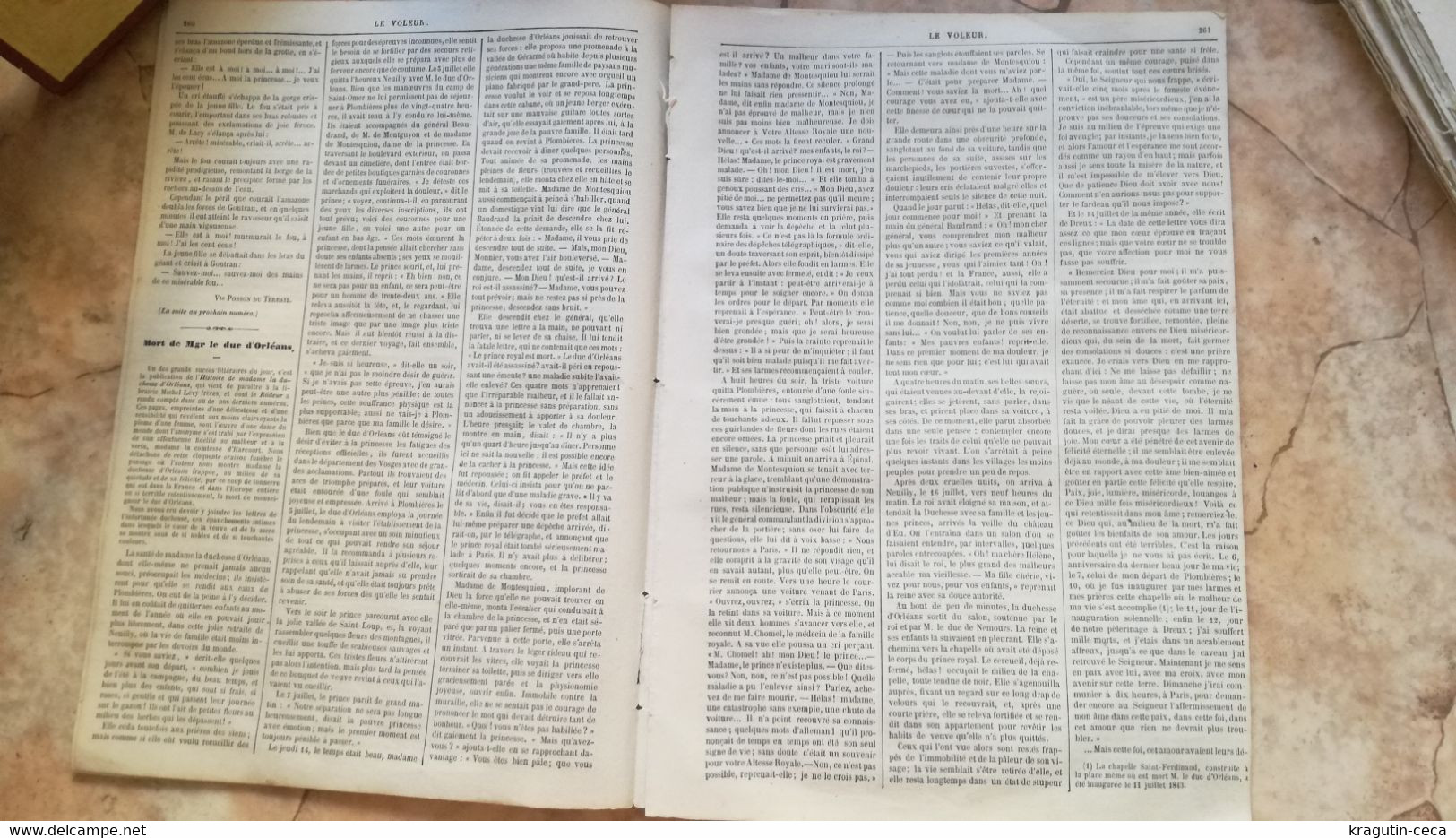 1859 LE VOLEUR VINTAGE FRANCE FRENCH MAGAZINE newspapers NOVELS narrative SHORT STORY STORIES LOUIS XIV SALLE DE MARBRE