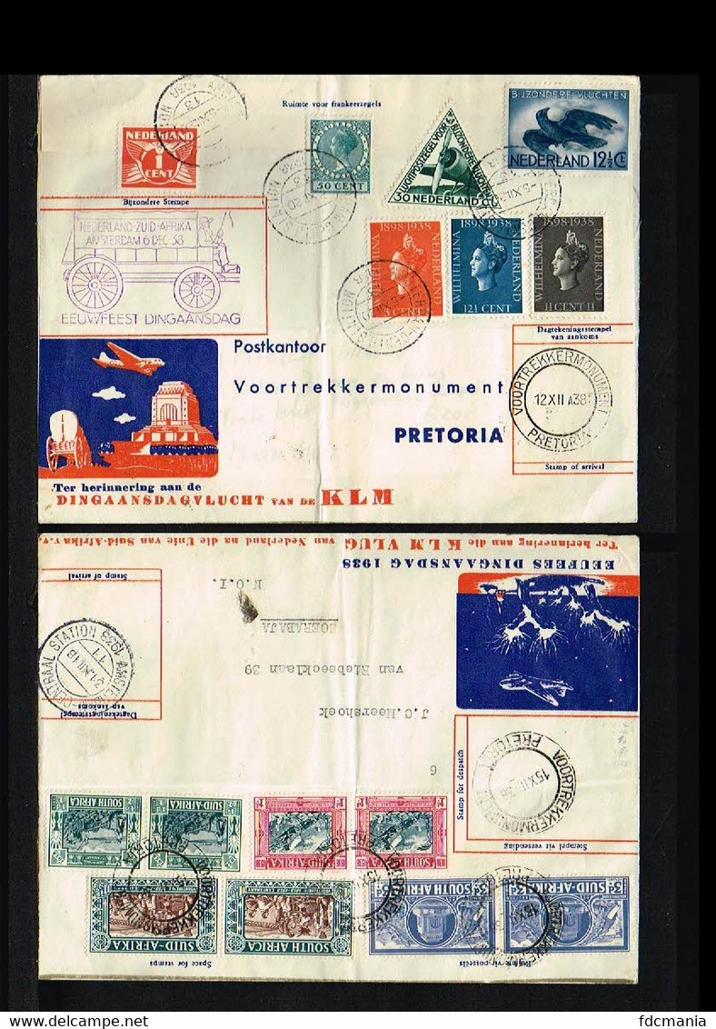 1938 - KLM First Flight A157eII Amsterdam-Johannesburg [YB062] - Airmail