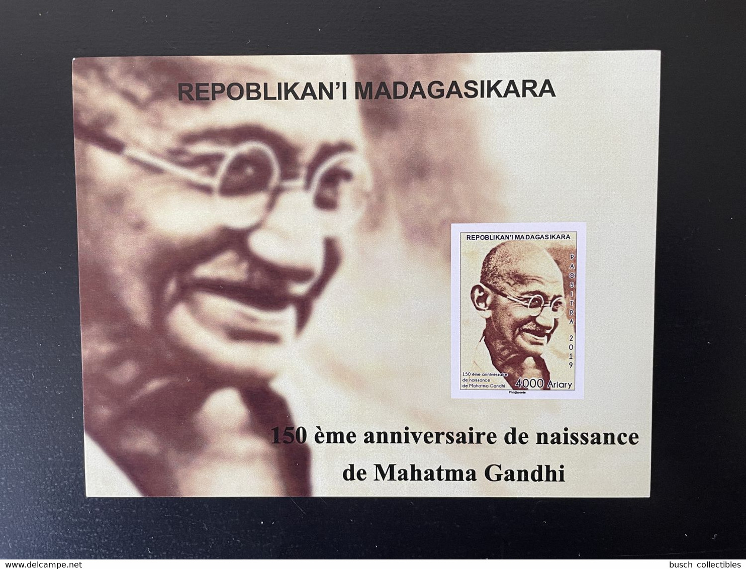 Madagascar Madagaskar 2019 / 2020 Mi. 2717 Epreuve De Luxe Proof Mohandas Mahatma Gandhi 150th Anniversary - Mahatma Gandhi