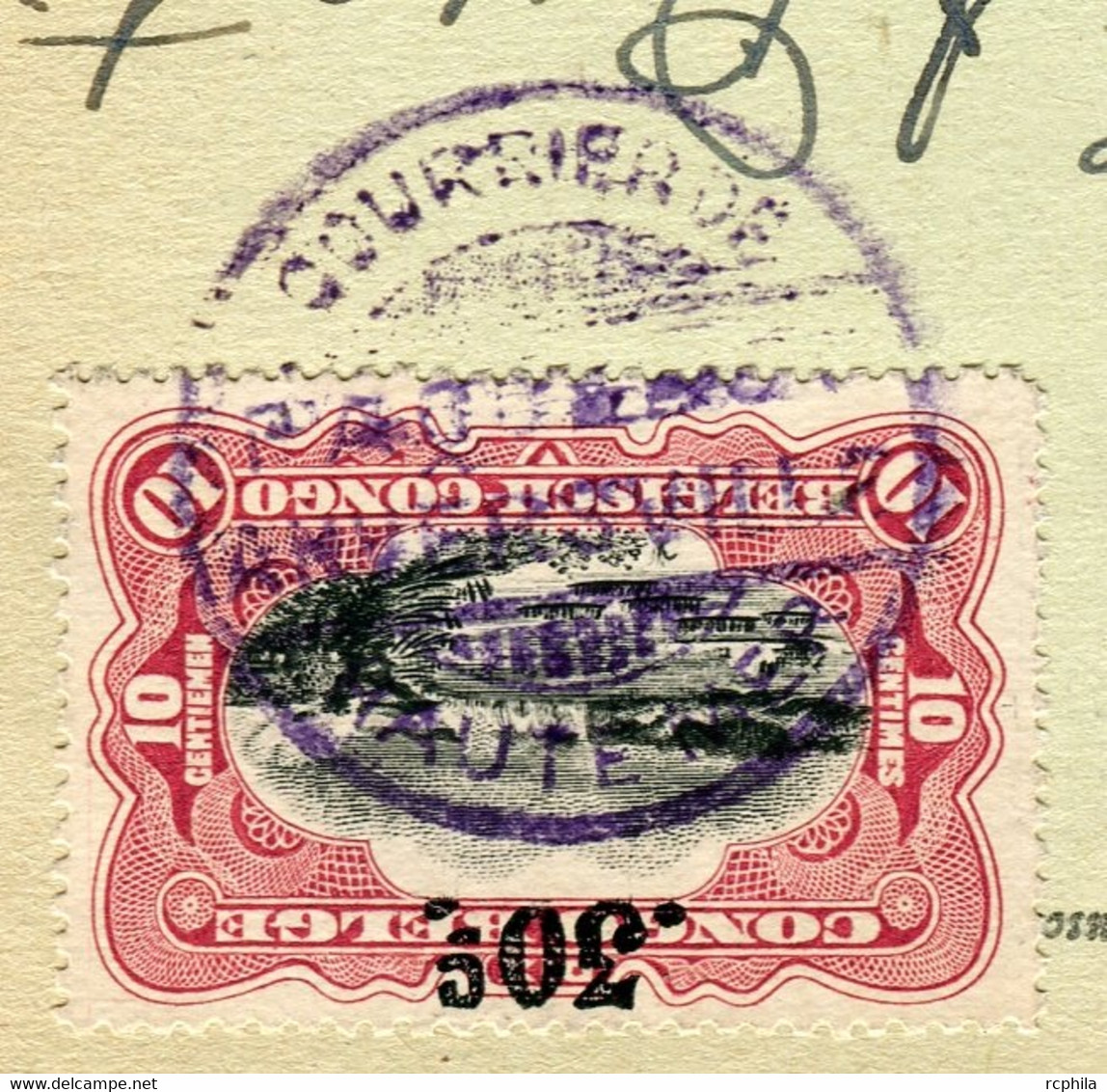 RC 19871 CONGO BELGE 1925 COURRIER DE HAUTE MER PAQUEBOT SUR CARTE DE DAKAR SENEGAL POUR LA BELGIQUE - Briefe U. Dokumente