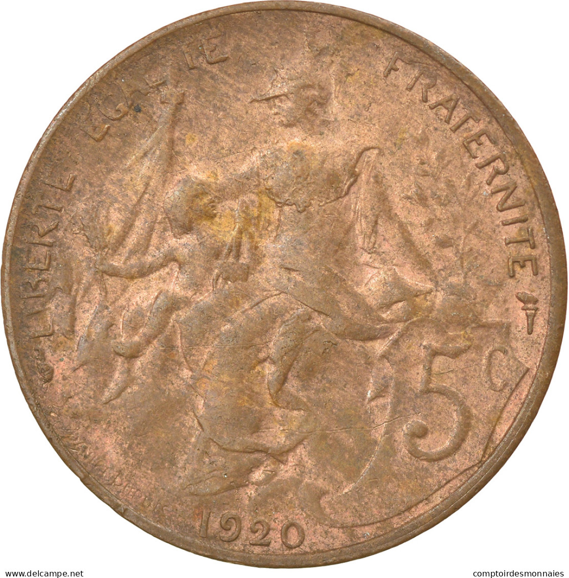 Monnaie, France, Dupuis, 5 Centimes, 1920, Paris, TTB, Bronze, Gadoury:165 - C. 5 Centimes