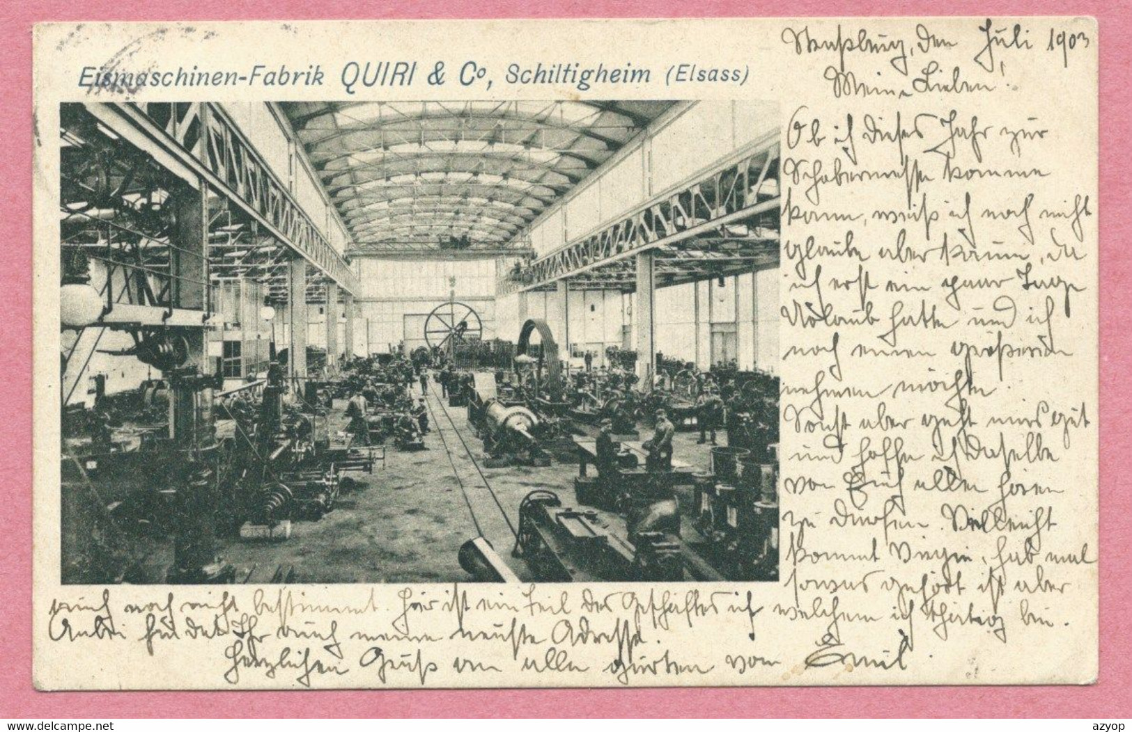 67 - SCHILTIGHEIM - Eismaschinen-Fabrik QUIRI &Co - Fabrique De Machines à Pain De Glace - Schiltigheim