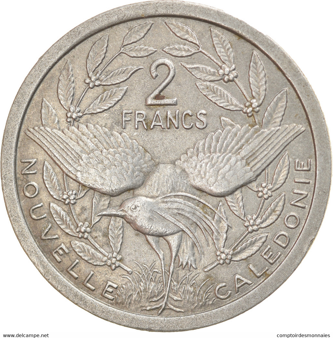 Monnaie, Nouvelle-Calédonie, 2 Francs, 1977, Paris, TB+, Aluminium, KM:14 - Nouvelle-Calédonie