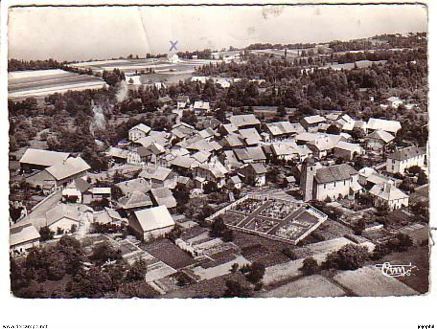 Champanges (Haute Savoie) Vue Panoramique Aérienne - Circulé 1957 - Autres & Non Classés