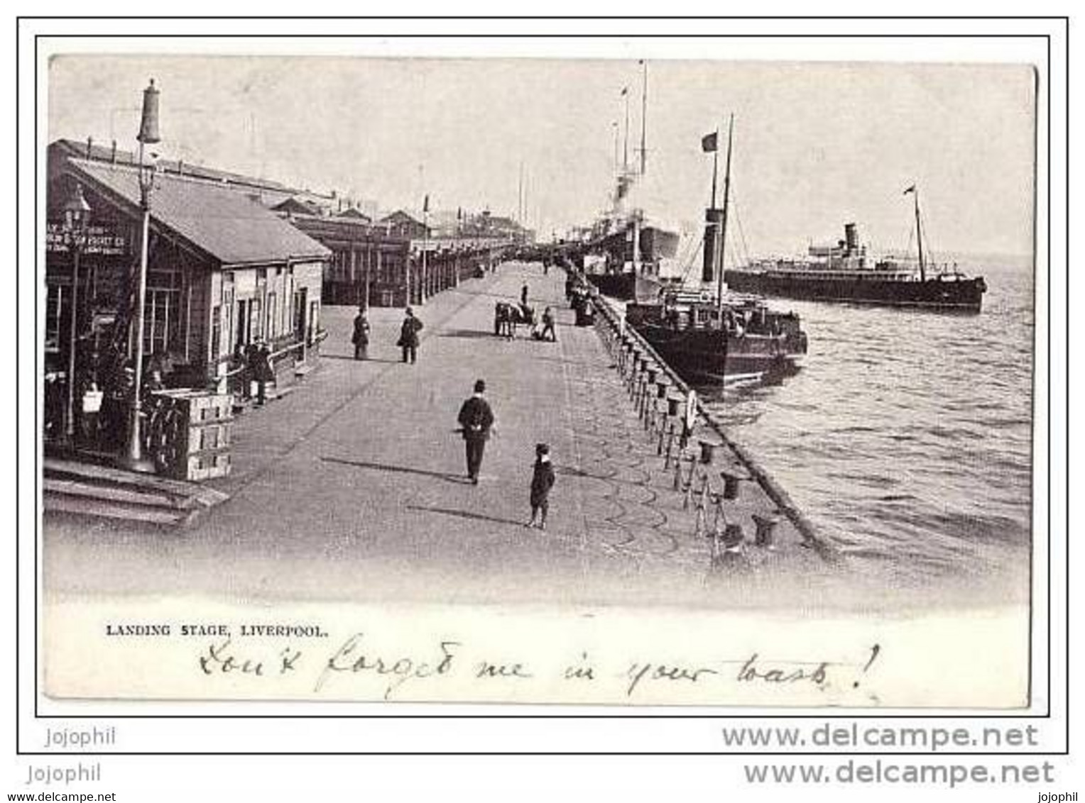 Landing Stage - Liverpool  - Circulé 1902 - Dos Simple - Northamptonshire