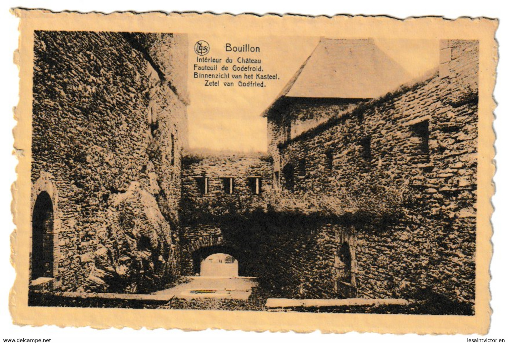 BOUILLON VUE INTERIEUR CHATEAU KASTEEL FAUTEUIL DE GODEFROID - Bouillon