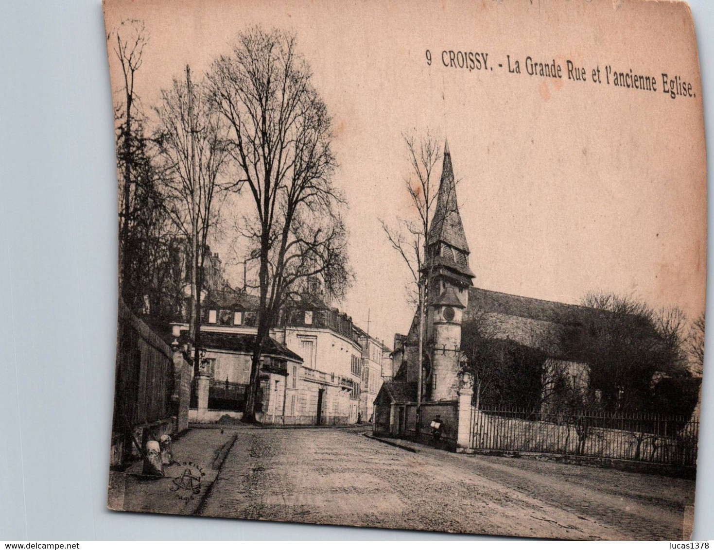 78 / CROISSY / LA GRANDE RUE ET L ANCIENNE EGLISE - Croissy-sur-Seine