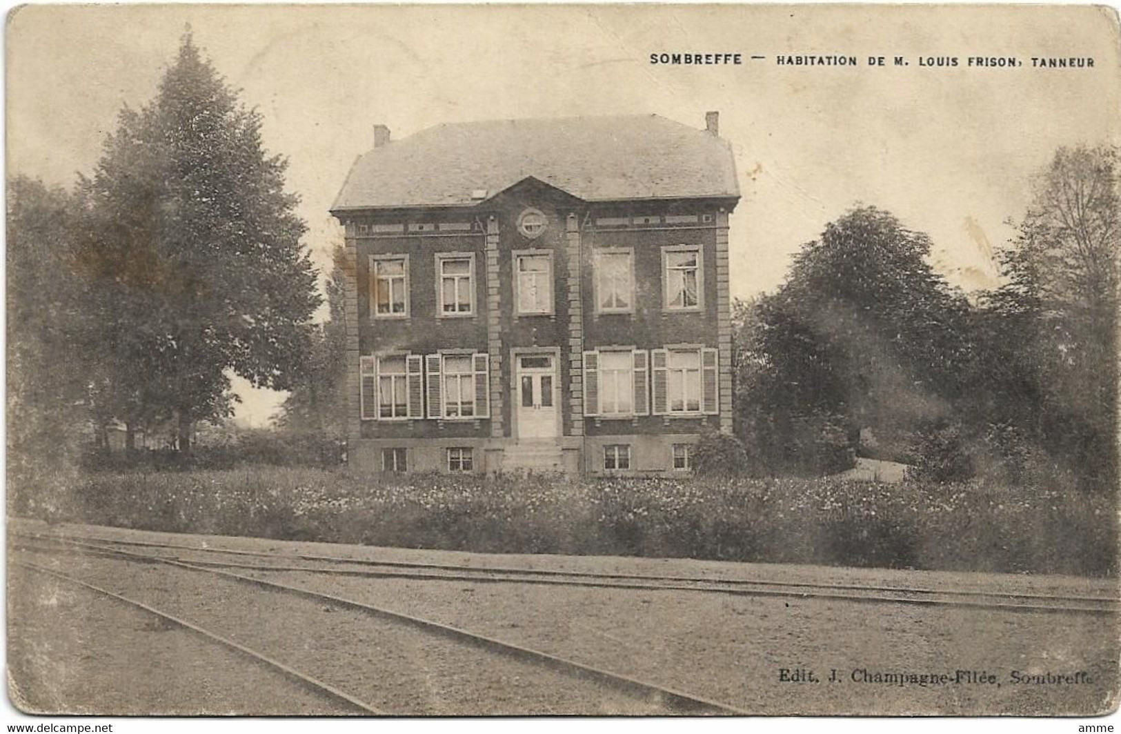 Sombreffe   *  Habitation De M. Louis Frison , Tanneur  (Neerheylissem 1917) - Sombreffe