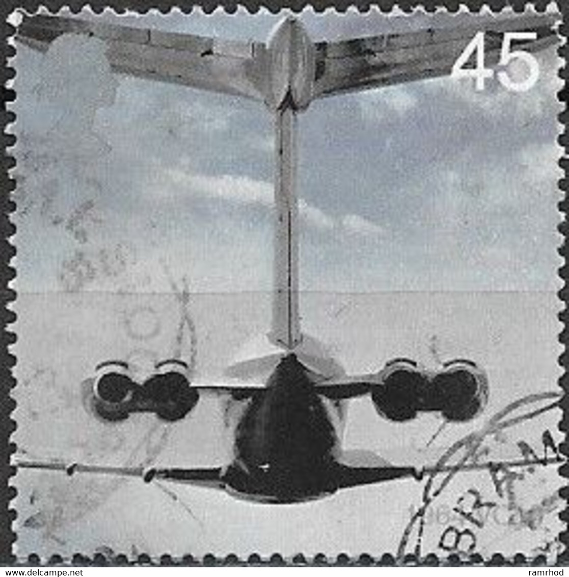 GREAT BRITAIN 2002 50th Anniversary Of Passenger Jet Aviation. Airliners - 45p - Vickers VC-10 (1964) FU - Gebraucht