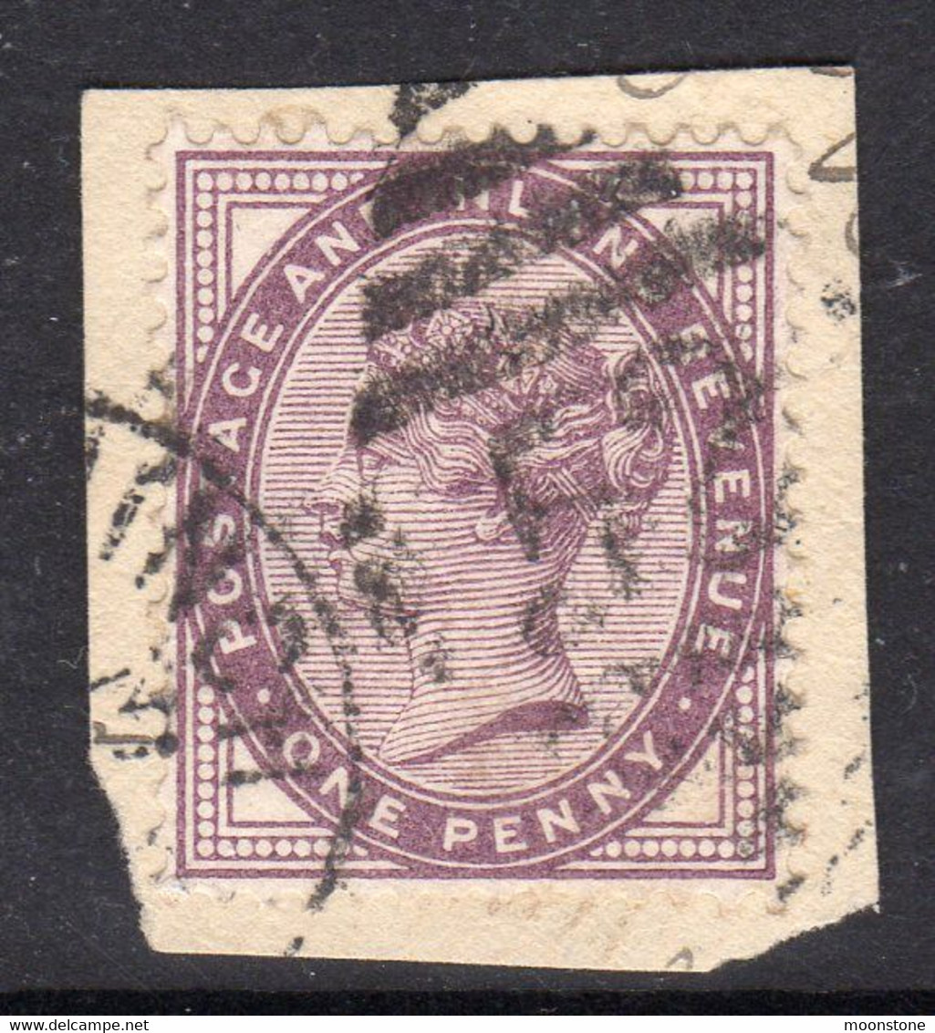 Ireland 1844 Numeral Cancellations: 52 Ballynahinch Down On Piece, 1881 1d Lilac, 16 Dots, SG 172 - Prephilately