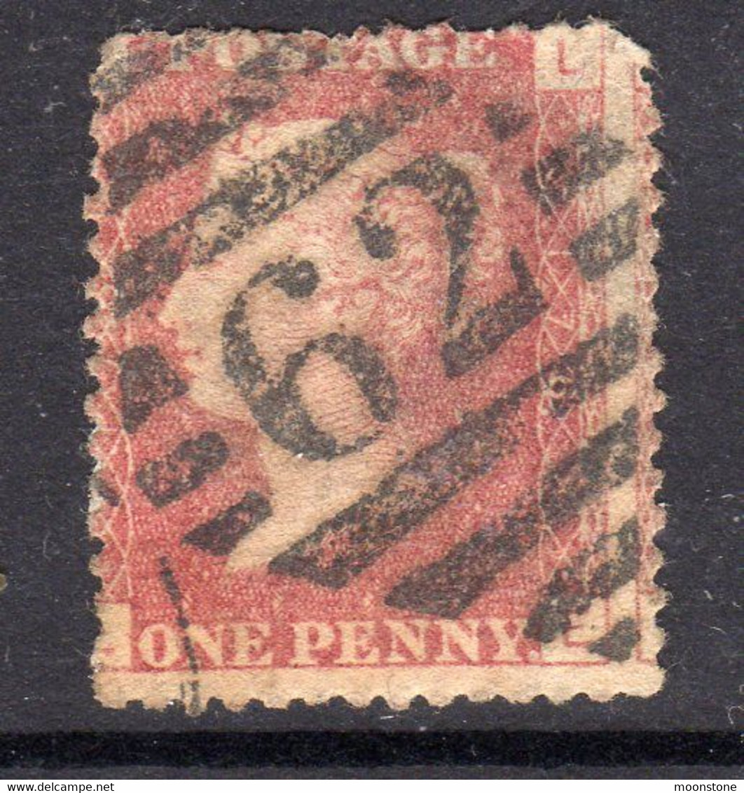 Ireland 1844 Numeral Cancellations: 62 Belfast, 1864 1d Red, Plate 176, EL, SG 43/4 - Prephilately